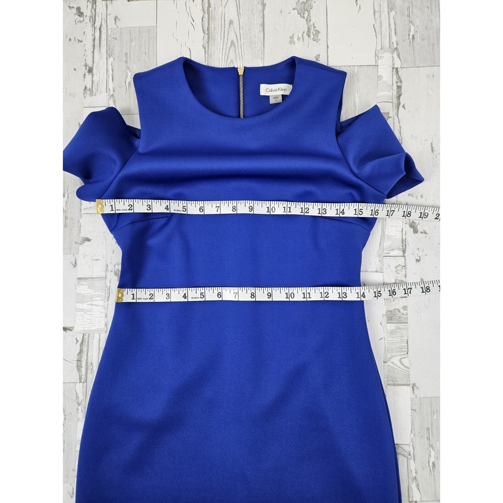 Calvin Klein Women Dress 4 Cold Shoulder Sheath - Picture 6 of 11